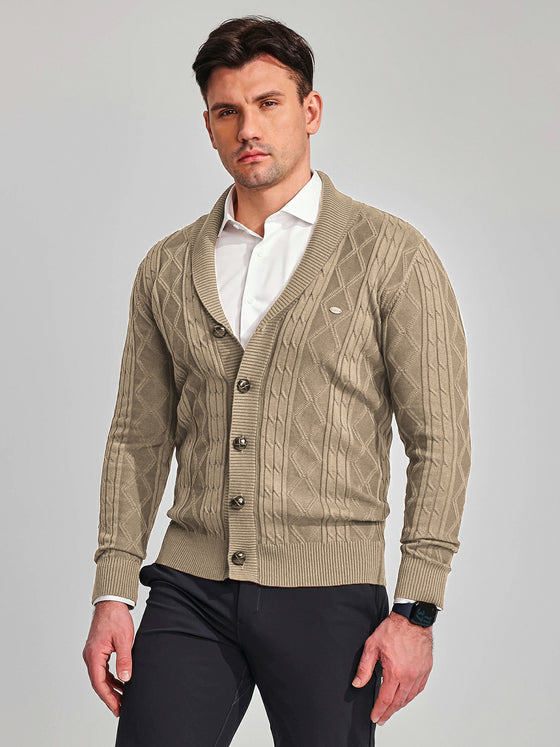 Shawl Collar Cardigan Sweater - Ahaselected