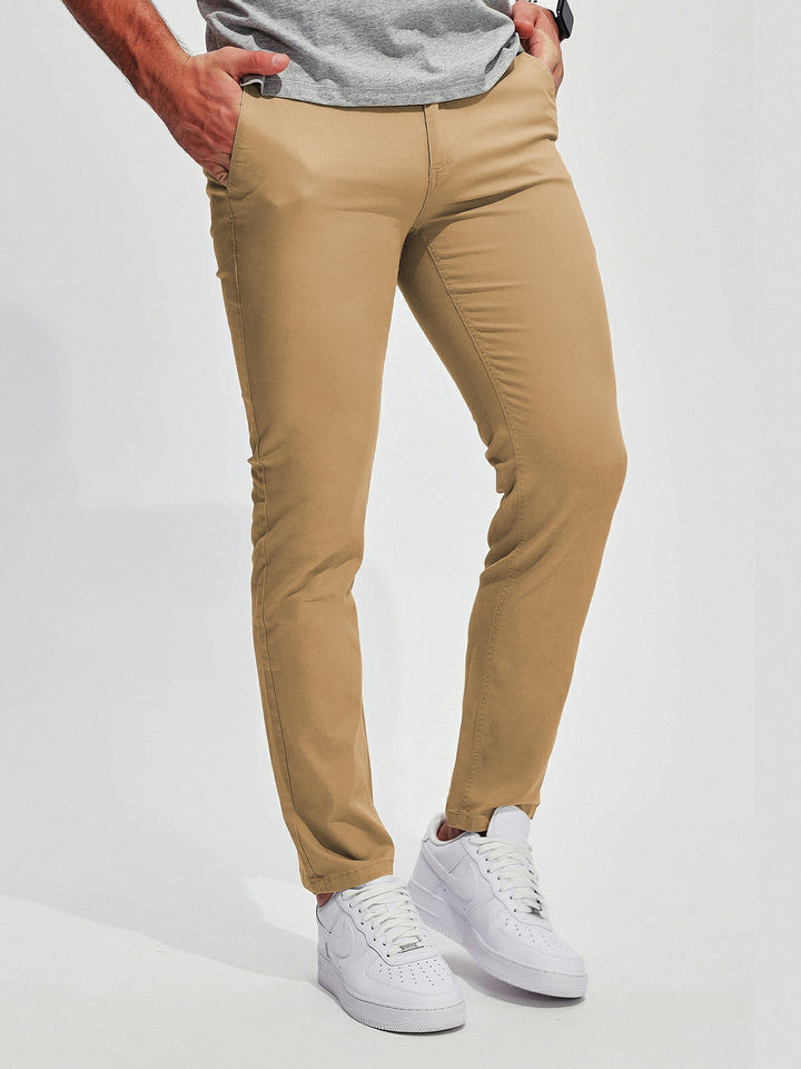 Pantalón chino de sarga 365 de algodón elástico 