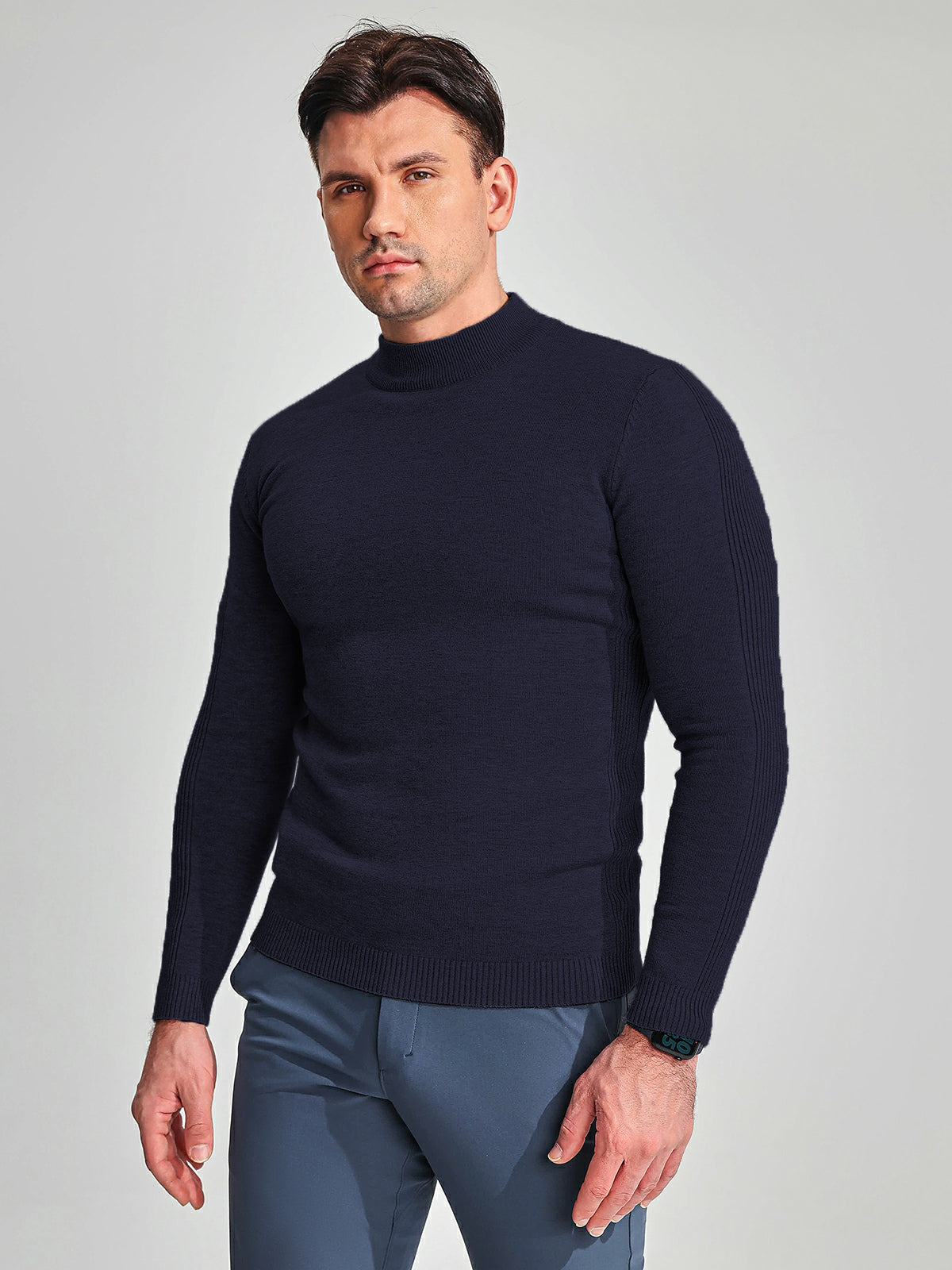 Mockneck Washable Sweater - Ahaselected