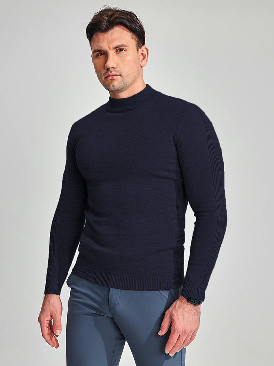 Mockneck Washable Sweater - Ahaselected