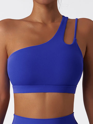 One-Shoulder Beauty-Back Irregular Sports Bra