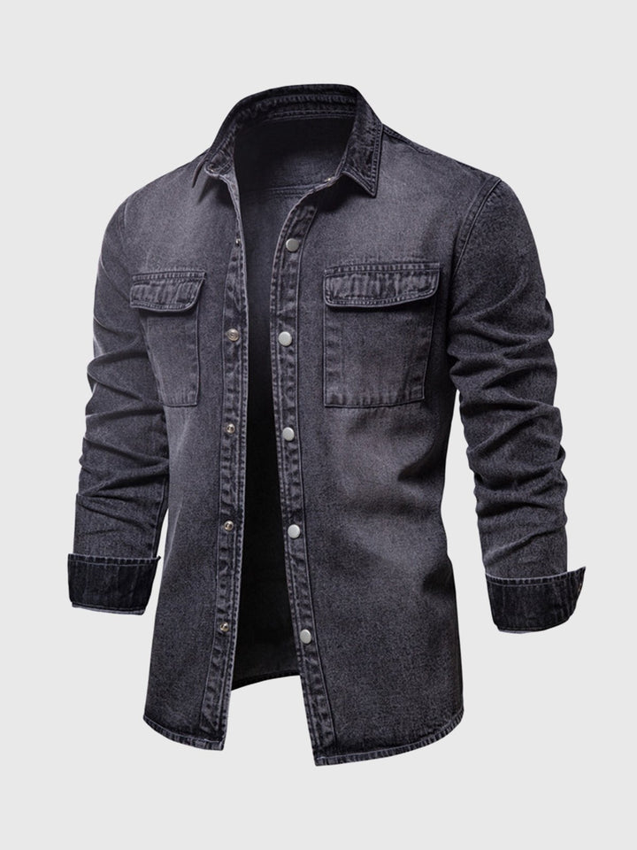 M's Casual Button Down Denim Jacket