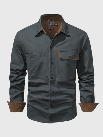 M's Heavy-duty Twill Cotton Cargo Shirt