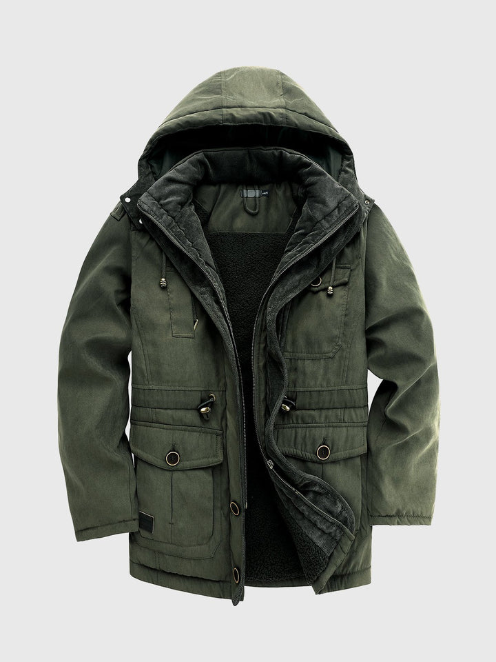 M'sFleece-LinedSherpa Parka Tactical Coat