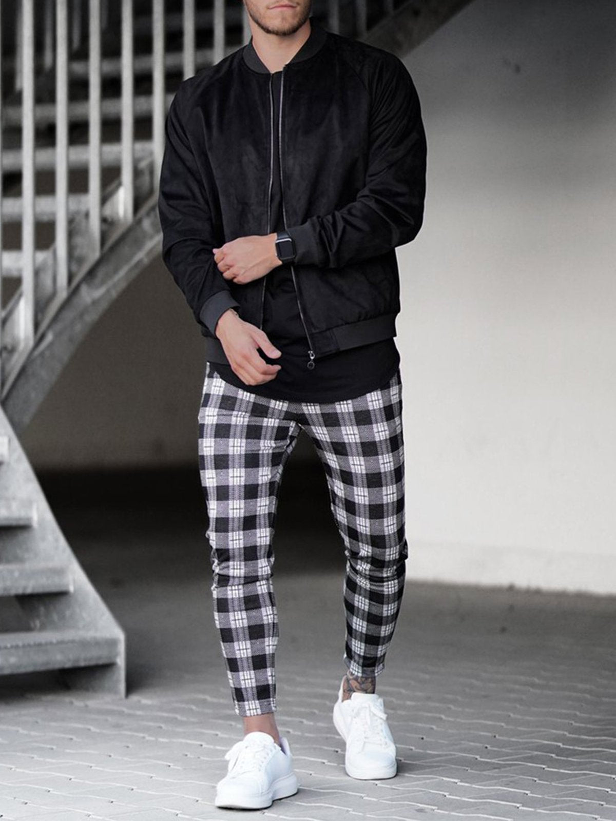 M's Check Print Pant - Ahaselected