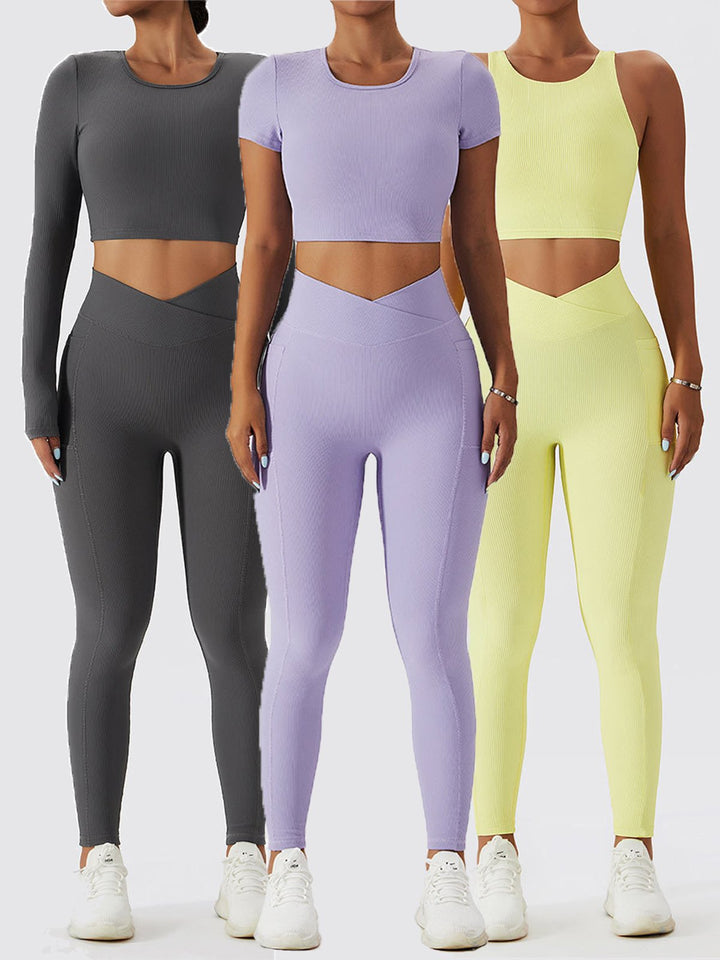 Rib Yoga Two Piece Set With Pads