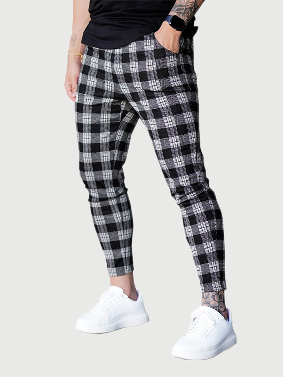 M's Check Print Pant - Ahaselected