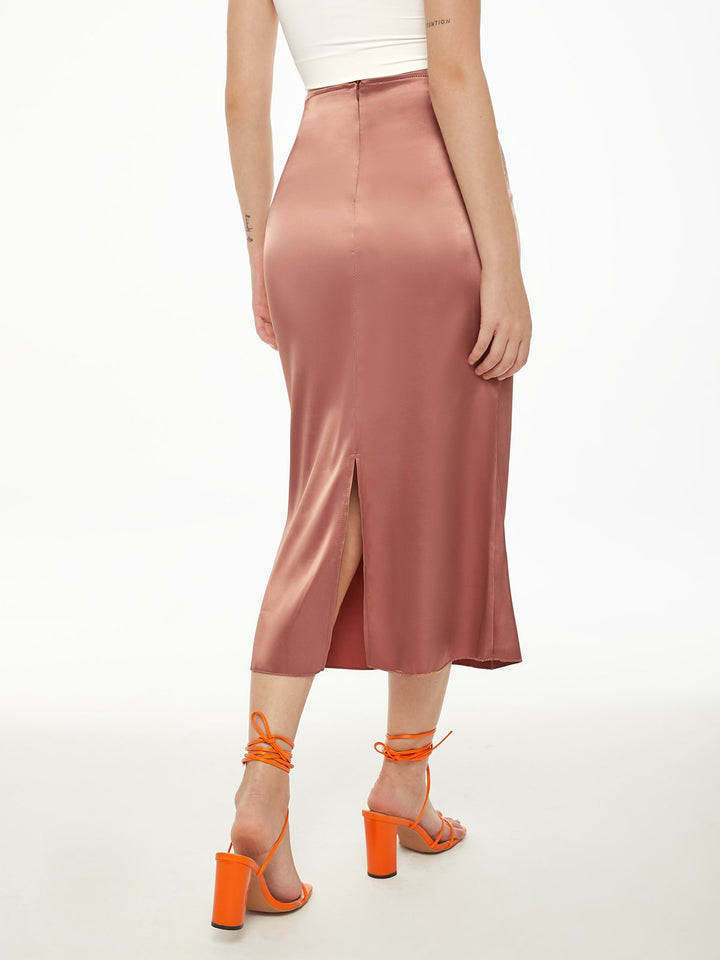 Satin Midi Skirt