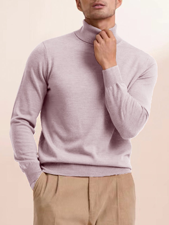 Regular Fit Mock-Neck Bottoming Sweater(Final Sale–No Return or Exchange)