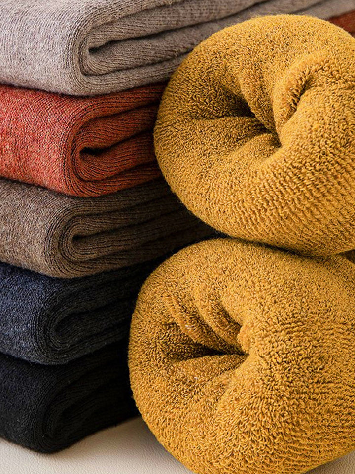 Knee High Terry Fleece Ribbed Socks