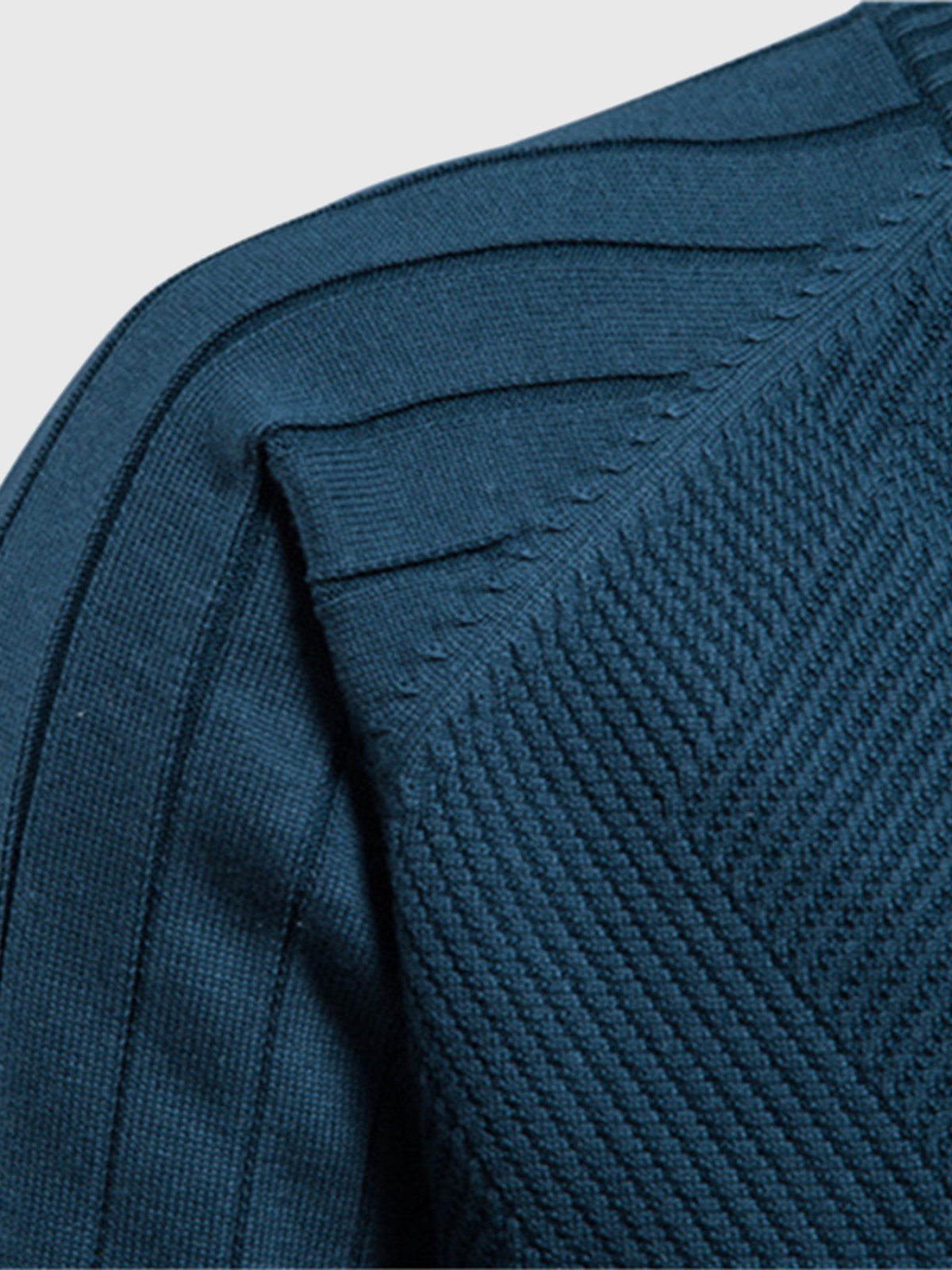 M's Jacquard Full-zip Sweater Cardigan - Ahaselected