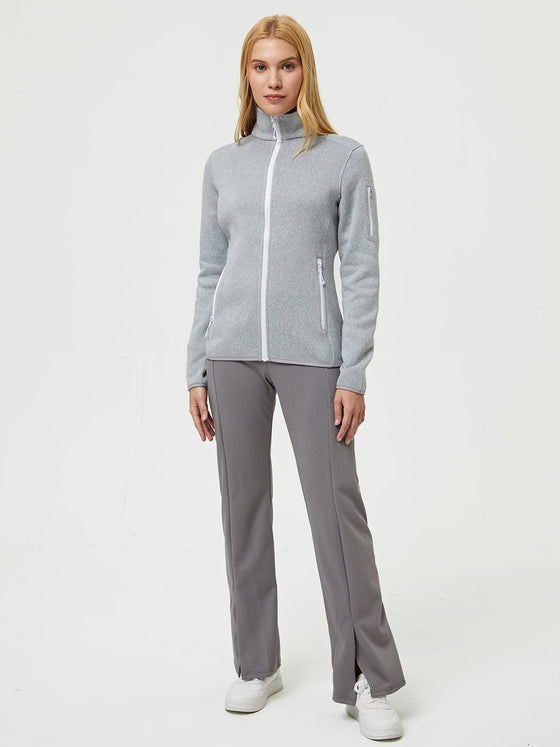 Chaqueta polar tipo suéter reciclado para mujer 