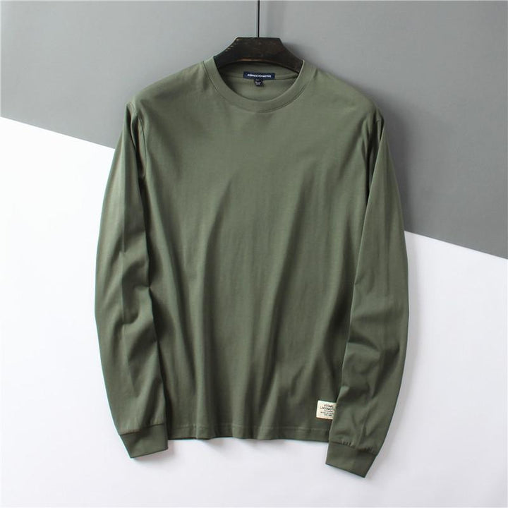 Camiseta de manga larga con cuello redondo para mujer 