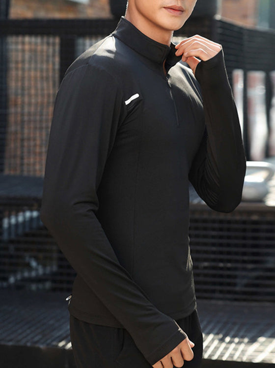 Quick Dry Swift Half-Zip Long Sleeves Shirt - Ahaselected