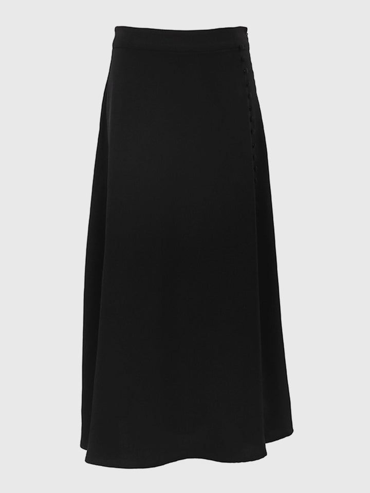 Elegant High Waist Slit Skirt