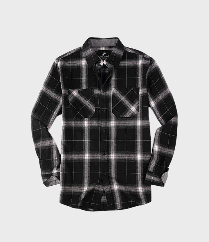 Camisa casual de franela para hombre