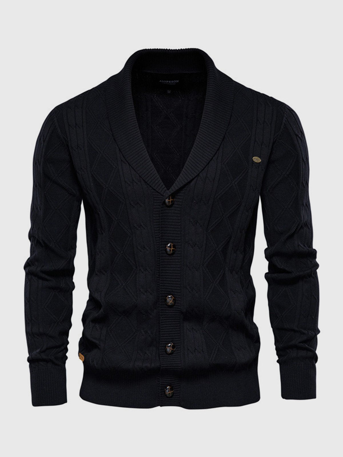 Shawl Collar Cardigan Sweater - Ahaselected