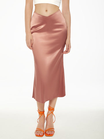 Satin Midi Skirt