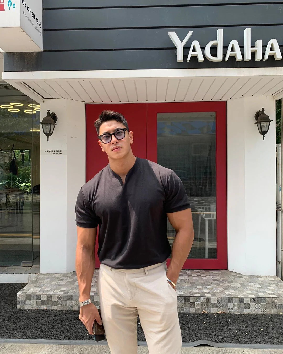 Society Cotton V-neck Short Sleeve - Ahaselected