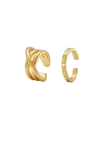 2pcs Gold Plated Rings